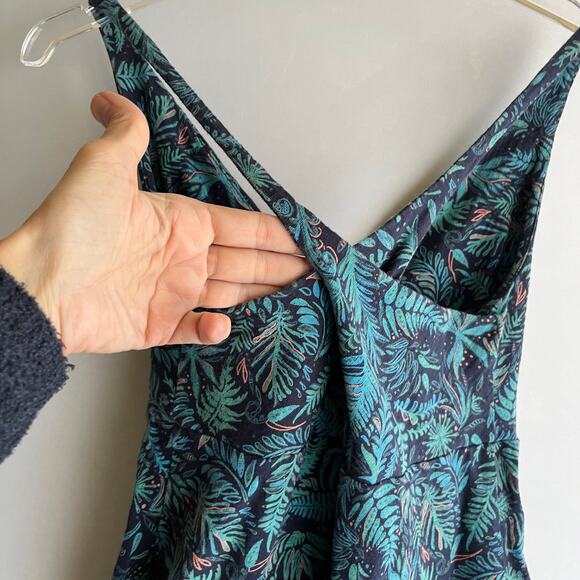 Patagonia Amber Dawn Dress Navy Green Floral S Athletic Athleisure Sporty Beach - Picture 6 of 8